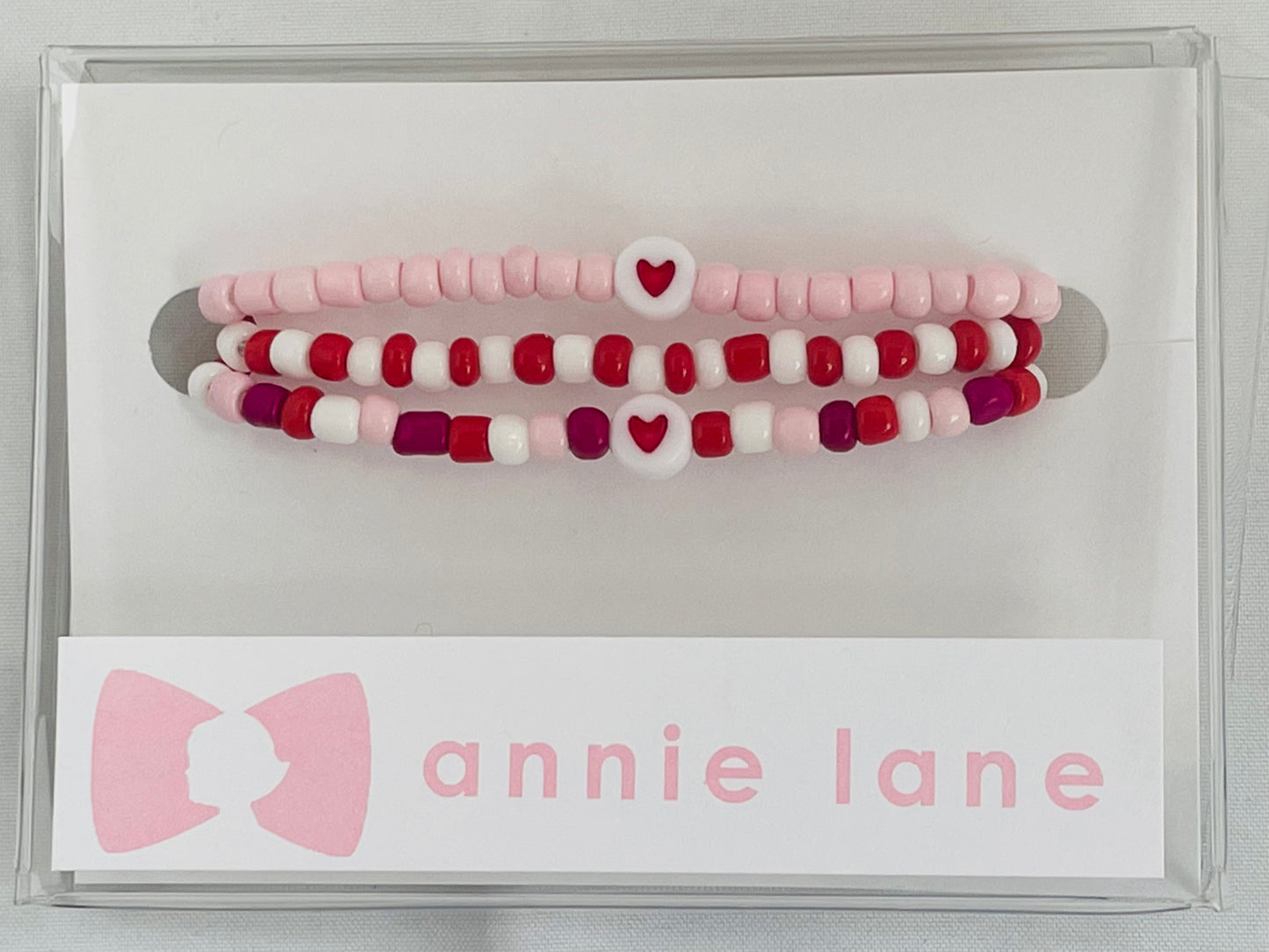 Valentine's Day set of three bracelets