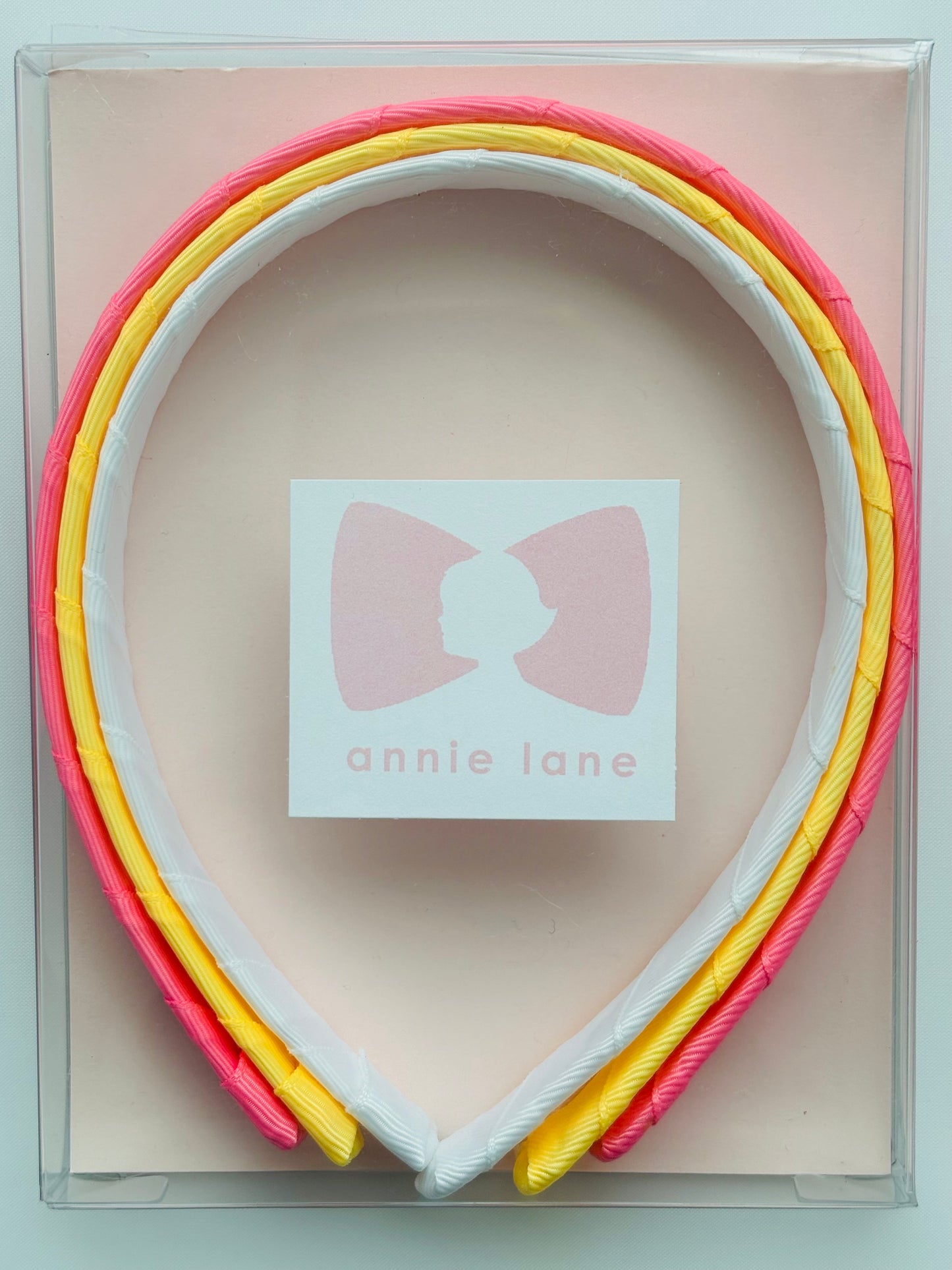 Headbands - Classic Grosgrain - Sorbet, Lemon & White - Set of 3