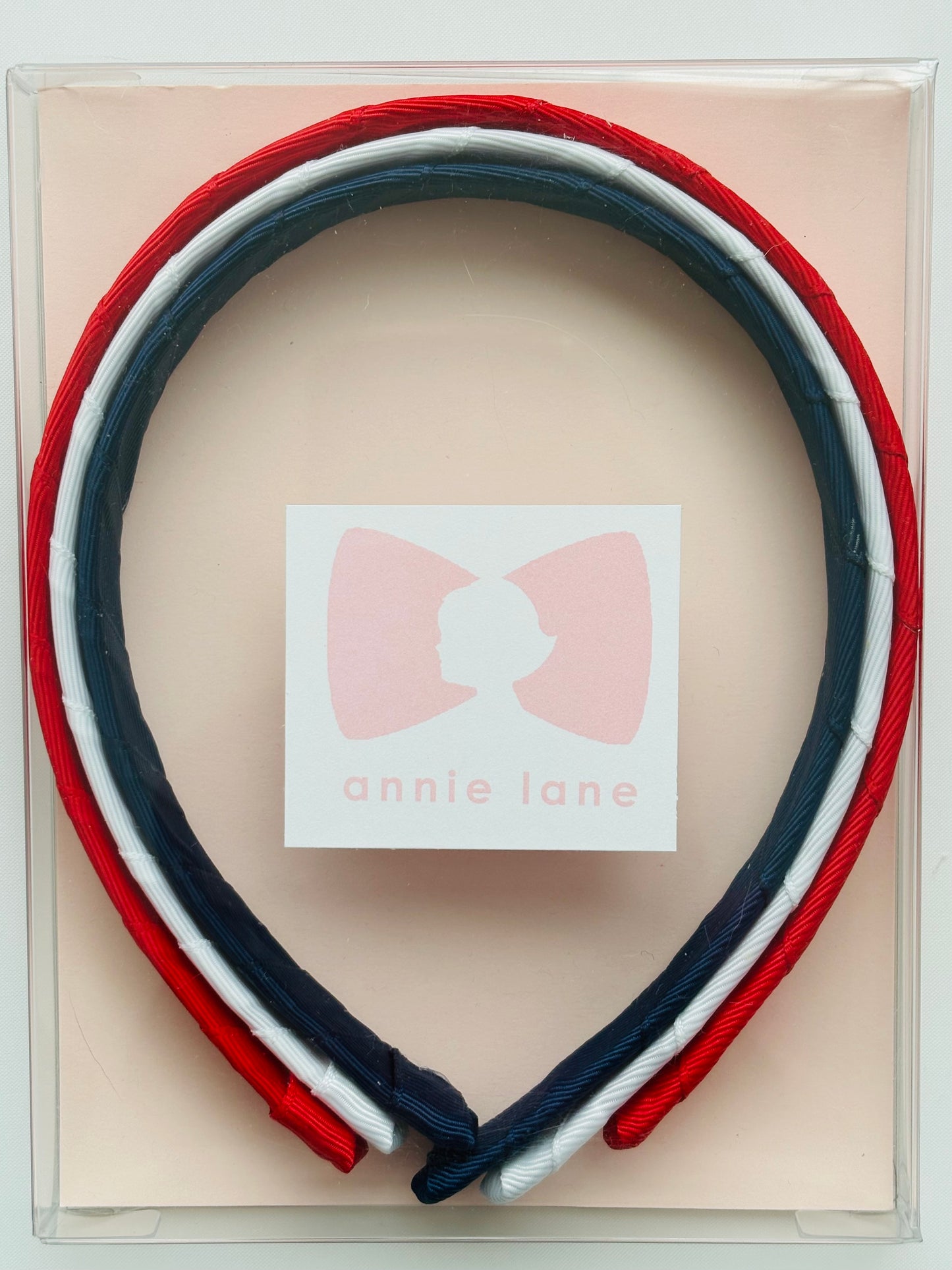 Headbands - Classic Grosgrain - Red, White & Navy - Set of 3