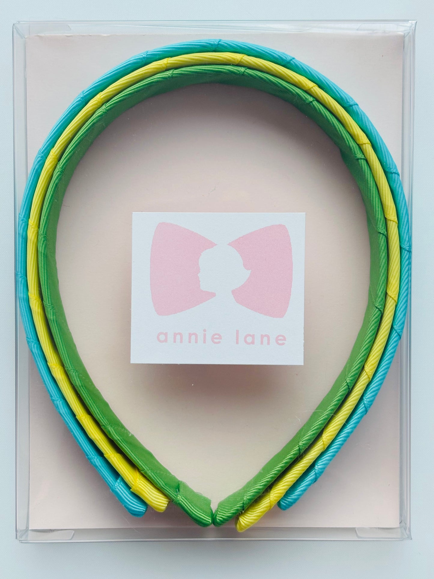 Headbands - Classic Grosgrain - Turquoise, Lemon & Leaf Green - Set of 3