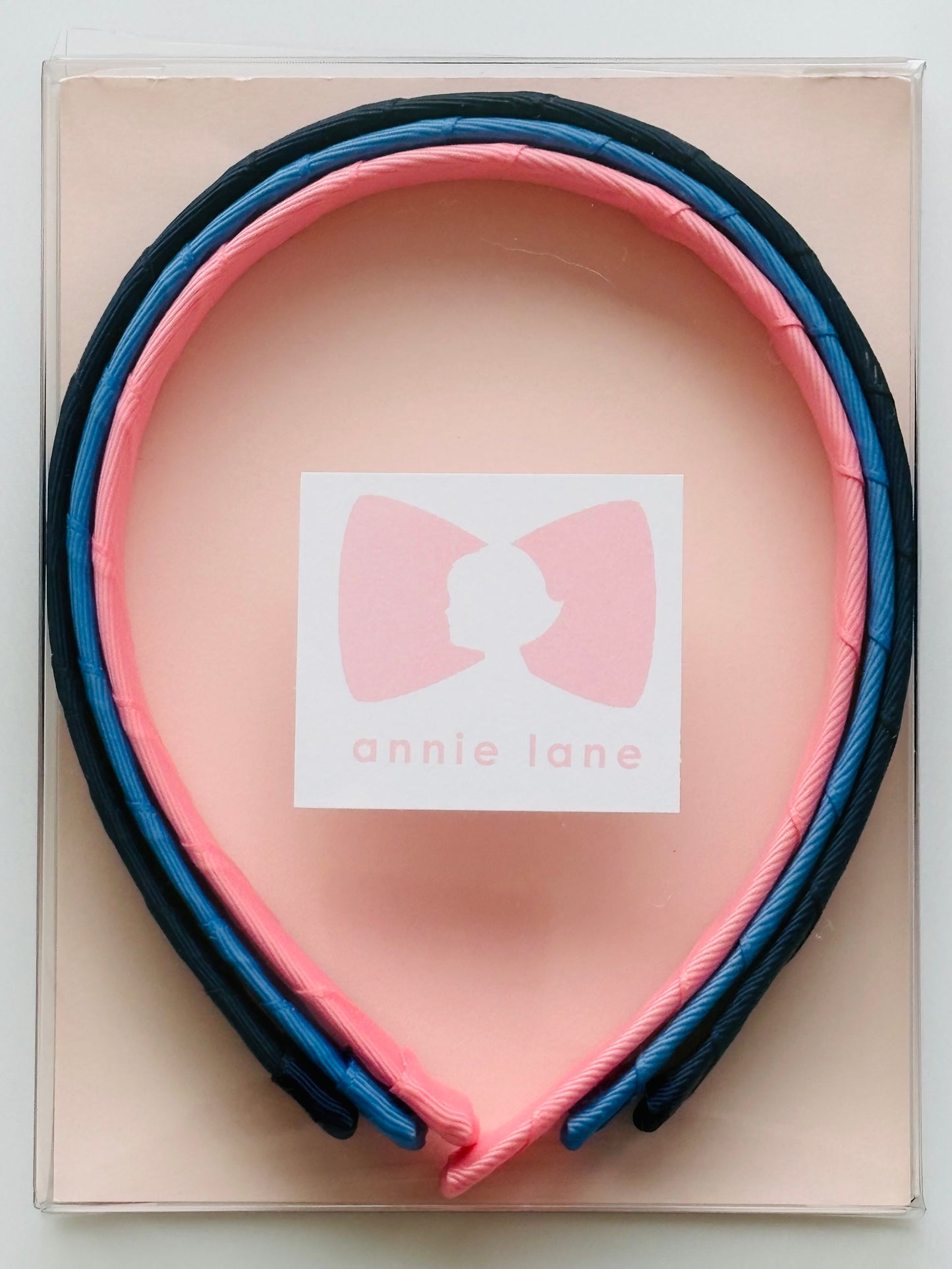 Headbands - Classic Grosgrain - Navy, Capri Blue & Pink - Set of 3