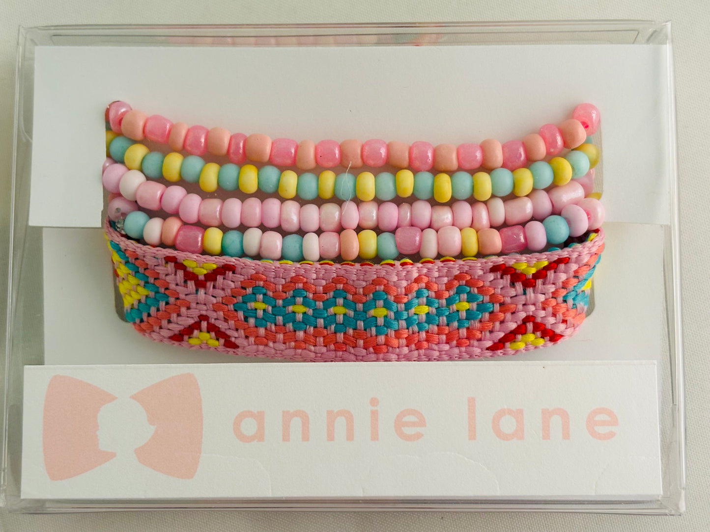 Beaded Bracelets - Boho Friendship Stack Pink