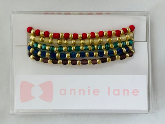 Winter warm set of five bracelets